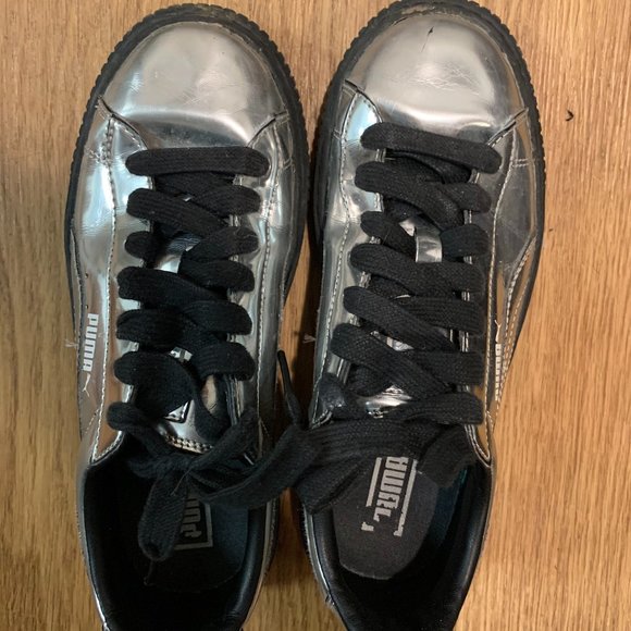 PUMA  BASKET CREEPER METALLIC WOMEN SIZE 6.5 - Picture 1 of 5